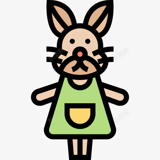 兔子玩具15线颜色图标svg_新图网 https://ixintu.com 兔子 玩具 颜色
