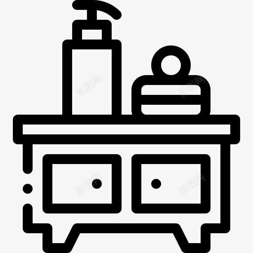 橱柜浴室42线性图标svg_新图网 https://ixintu.com 橱柜 浴室42 线性