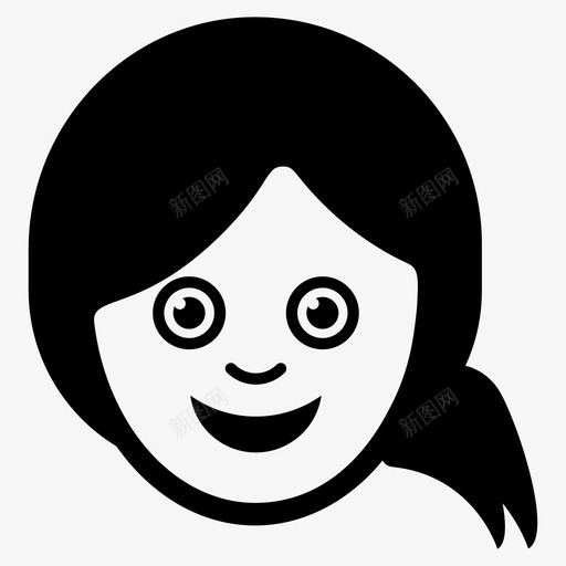 女孩化身女性图标svg_新图网 https://ixintu.com 化身 图标 女士 女孩 女性 符号 表情