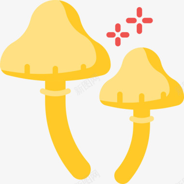 蘑菇上瘾3扁平图标图标