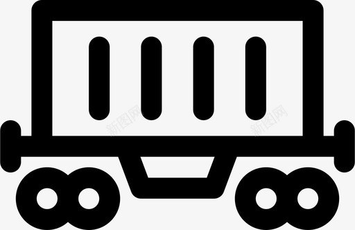 火车箱子货物图标图标