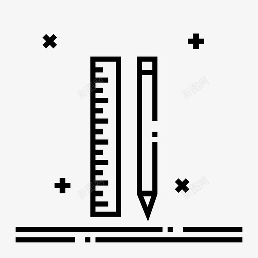 铅笔秤绘图工具测量图标svg_新图网 https://ixintu.com 教育 测量 绘图工具 铅笔秤