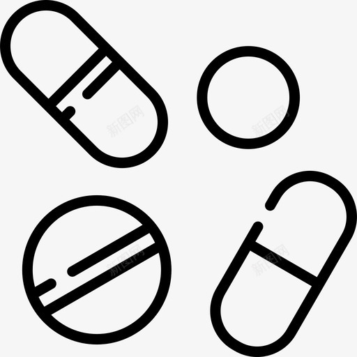 药片成瘾4线性图标svg_新图网 https://ixintu.com 成瘾 线性 药片