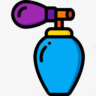 香水容器5线性颜色图标图标