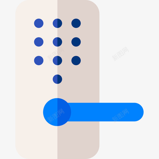 智能锁智能家居3扁平图标svg_新图网 https://ixintu.com 扁平 智能家居3 智能锁