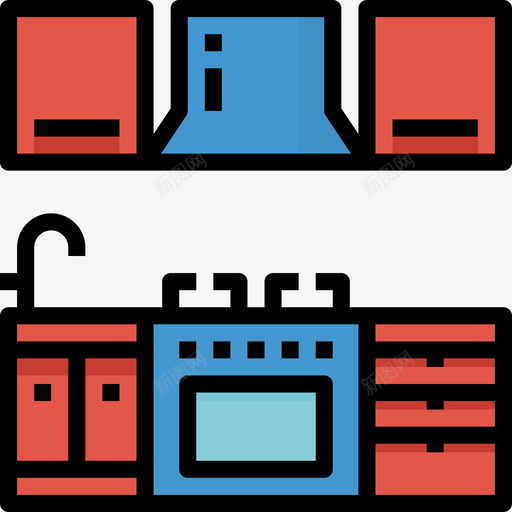 厨房家具107线性颜色图标svg_新图网 https://ixintu.com 厨房 家具 线性 颜色