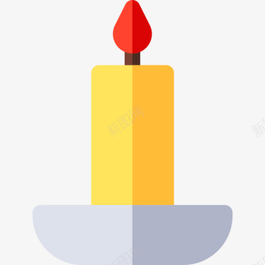 蜡烛万圣节81扁平图标图标