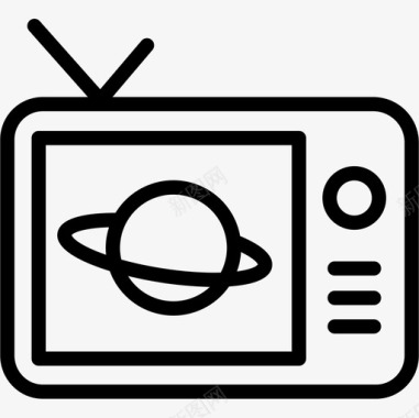 电视96空间线性图标图标