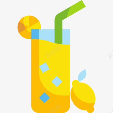 柠檬水饮料27平淡图标图标