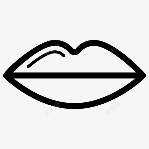 嘴唇身体部位女性嘴唇图标svg_新图网 https://ixintu.com 人体器官 嘴 嘴唇 女性嘴唇 表情符号线向量图标 身体部位