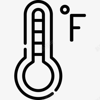 温度计天气166线性图标图标
