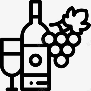 葡萄酒葡萄酒2直系图标图标