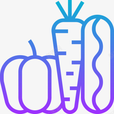 蔬菜慈善元素3梯度图标图标