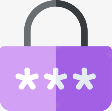 密码保护和安全扁平图标图标