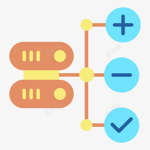 数据库网站服务器和托管3平面图标svg_新图网 https://ixintu.com 平面 托管 数据库 服务器 网站