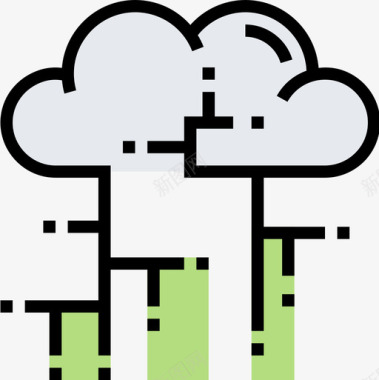云共享云服务9线颜色图标图标