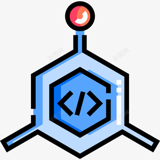 细胞程序生物工程7线性颜色图标svg_新图网 https://ixintu.com 生物工程 程序设计 线性 细胞 颜色