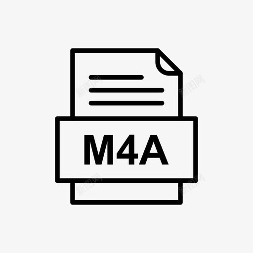 m4a文件文件图标文件类型格式svg_新图网 https://ixintu.com 41种 m4a 图标 文件 格式 类型