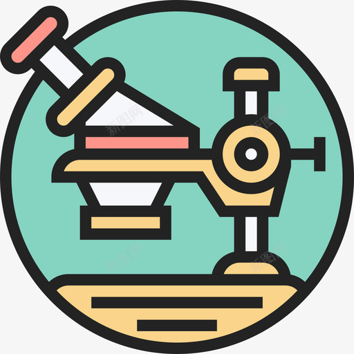 显微镜生物化学12线颜色图标svg_新图网 https://ixintu.com 显微镜 生物化学12 线颜色