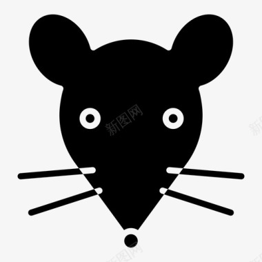 老鼠动物脸图标图标