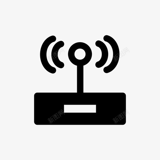 wifi路由器连接调制解调器图标svg_新图网 https://ixintu.com wifi信号 wifi路由器 无线互联网 调制解调器 连接