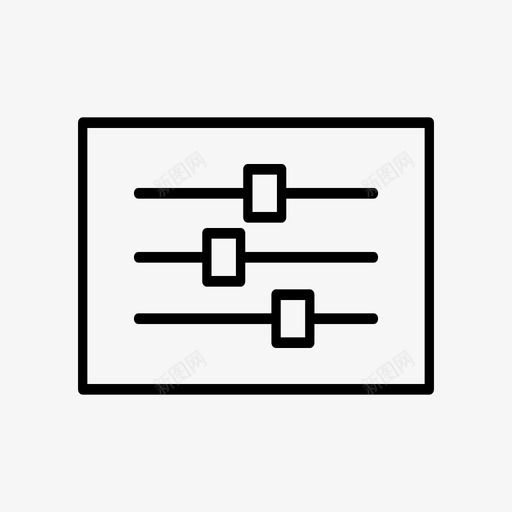 均衡器混音器多媒体选项图标svg_新图网 https://ixintu.com 均衡器 多媒体 形状 播放器 混音 符号 选项 音乐