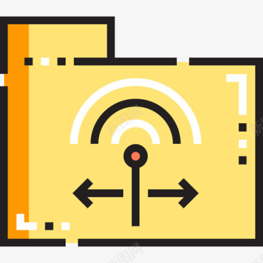 文件共享数字服务9线性颜色图标图标