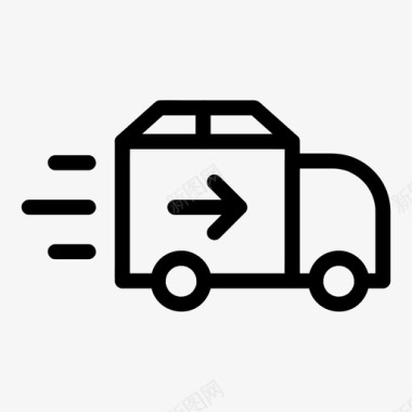 卡车送货服务图标图标