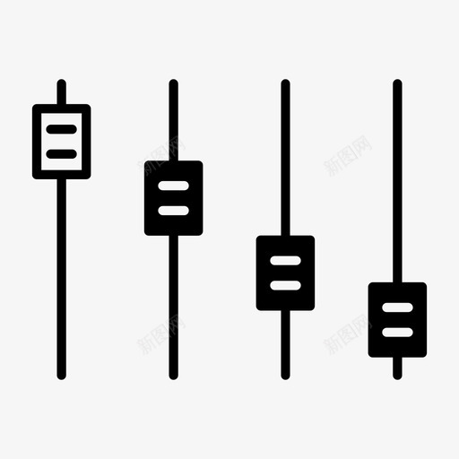 均衡器控制相等图标svg_新图网 https://ixintu.com 均衡器 控制 相等 设置