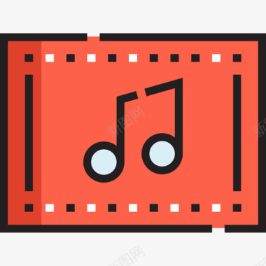 音乐文件音乐65线性颜色图标图标