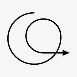 圆弓建筑物箭头圆方向图标高清图片