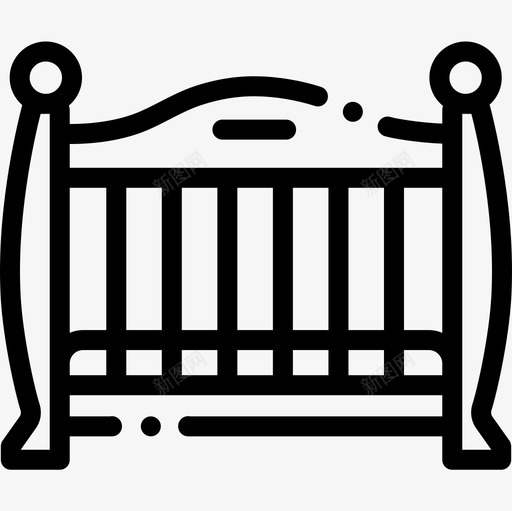 婴儿床婴儿淋浴16线性图标svg_新图网 https://ixintu.com 婴儿床 婴儿淋浴16 线性