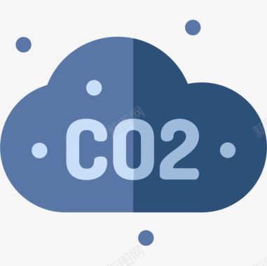 二氧化碳生态163平坦图标图标