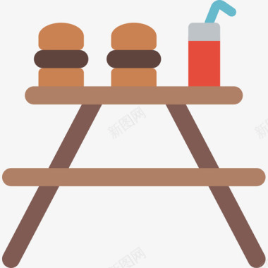 餐桌烧烤3扁平图标图标