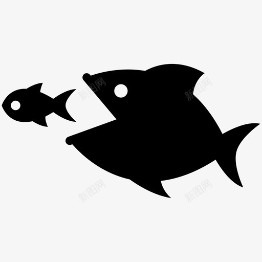 鱼大鱼竞争对手图标svg_新图网 https://ixintu.com 商业管理 大鱼 大鱼吃小鱼 小鱼 竞争对手 进化 鱼