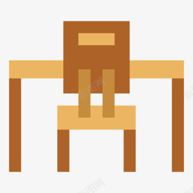 椅子58学校平的图标图标