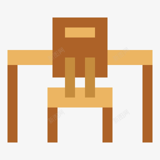 椅子58学校平的图标svg_新图网 https://ixintu.com 58学校 平的 椅子