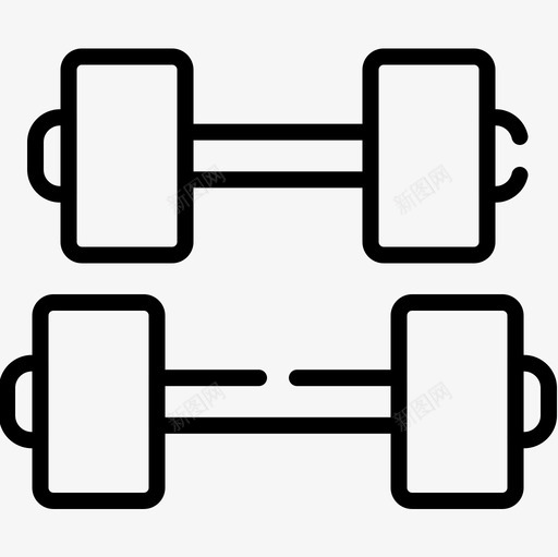 哑铃营养3线性图标svg_新图网 https://ixintu.com 哑铃 线性 营养3