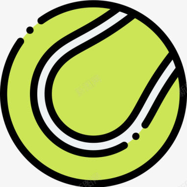 网球宠物33线性颜色图标图标