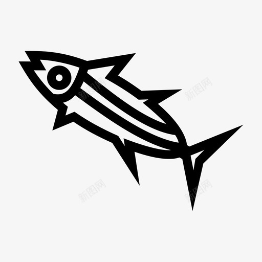 金枪鱼鱼食物图标svg_新图网 https://ixintu.com 新鲜 海鲜 金枪鱼 食物