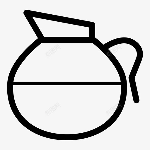 咖啡壶咖啡咖啡因图标svg_新图网 https://ixintu.com 咖啡 咖啡因 咖啡壶 热饮 饮料