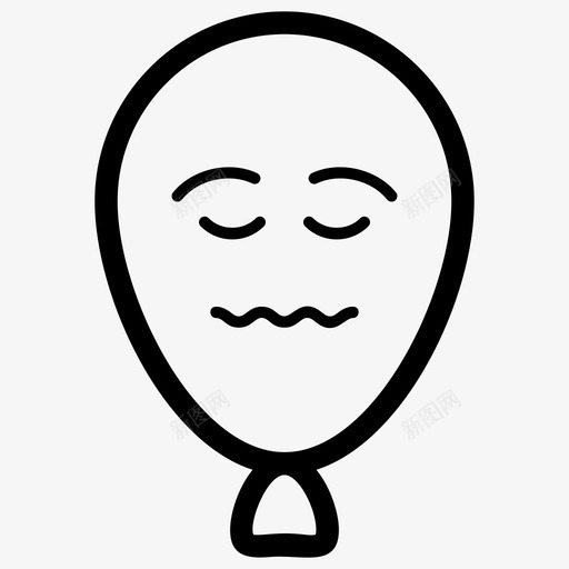 无表情气球气球脸表情标签图标svg_新图网 https://ixintu.com 向量 图标 无表情 标签 气球 符号 表情