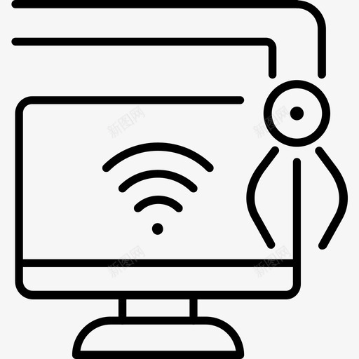 自动化计算机在线图标svg_新图网 https://ixintu.com wi-fi 在线 工业 机器人 自动化 计算机 销售