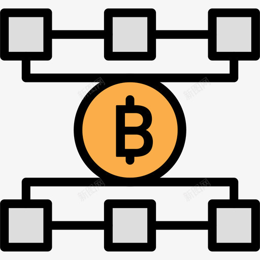 比特币加密3线性颜色图标svg_新图网 https://ixintu.com 加密3 比特币 线性颜色