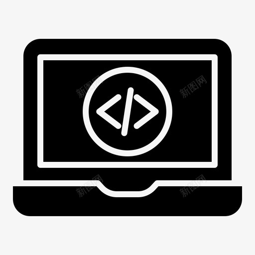 笔记本电脑编码开发图标svg_新图网 https://ixintu.com 开发 笔记本电脑 编码 软件