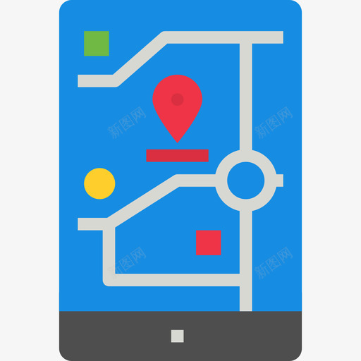 跟踪智能设备扁平图标svg_新图网 https://ixintu.com 扁平 智能 设备 跟踪