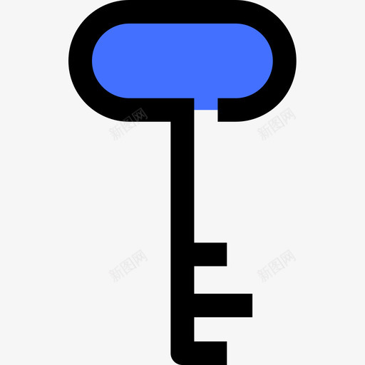 钥匙爱85蓝色图标svg_新图网 https://ixintu.com 蓝色 钥匙