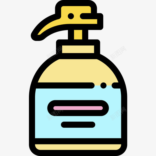 洗发水婴儿淋浴22线性颜色图标svg_新图网 https://ixintu.com 婴儿 洗发水 淋浴 线性 颜色