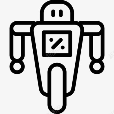 机器人机器人机器4线性图标图标