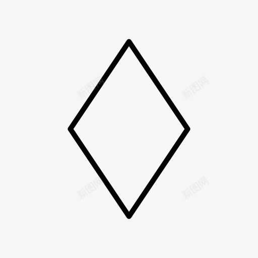菱形几何图形图标svg_新图网 https://ixintu.com 几何图形 图标 形状 形状和符号 界面 菱形